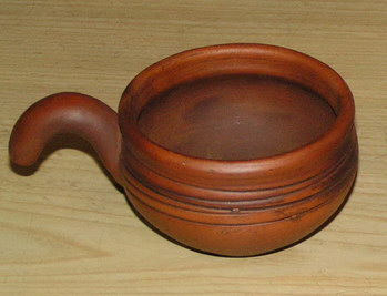 Кружка, молокованая глина